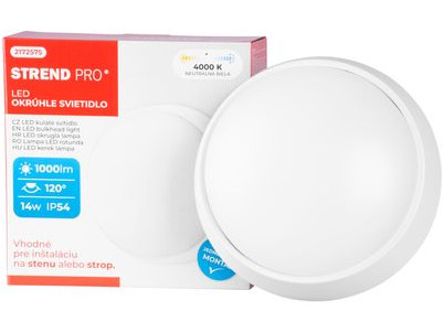 Svietidlo Strend Pro Bulkhead, SMD LED 2835, 1000 lm, na strop a stenu, okrúhle, IP54