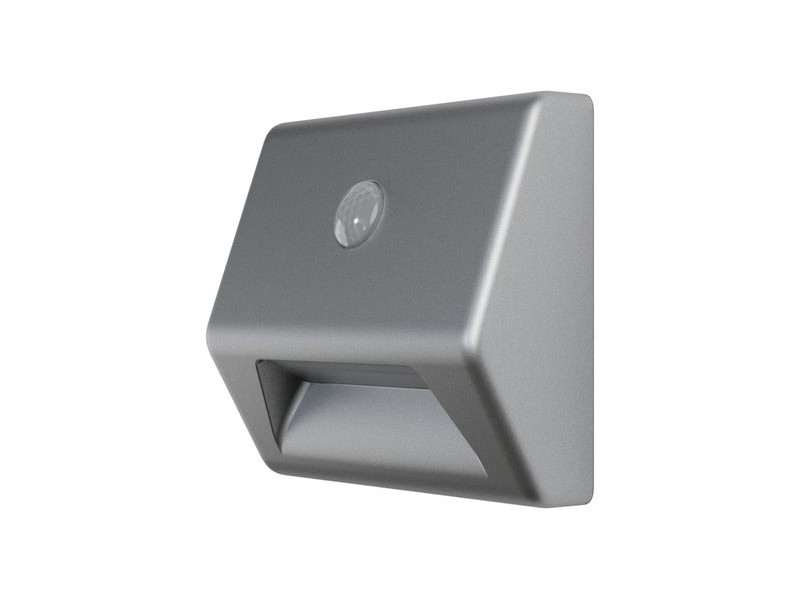 Svietidlo LEDVANCE NIGHTLUX® Stair Silver, so senzorom pohybu, 3xAAA, 84x28x73 mm