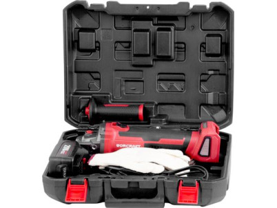 Brúska Worcraft CAG-S20LiBH ShareSYS, 115 mm, uhlová, SET v kufri, s batériou a nabíjačkou,  20V, 1x Li-ion, bezuhlíková