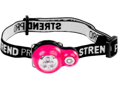 Čelovka Strend Pro Headlight, LED, 15 lm, mini, ružová/modrá, Sellbox 8 ks