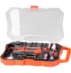 Brúska Strend Pro, mini, priama, vŕtanie a brúsenie, 8 V, 1500 mAh, s príslušenstvom