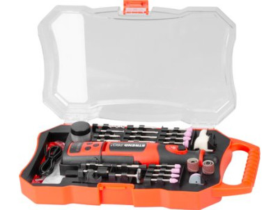 Brúska Strend Pro, mini, priama, vŕtanie a brúsenie, 8 V, 1500 mAh, s príslušenstvom