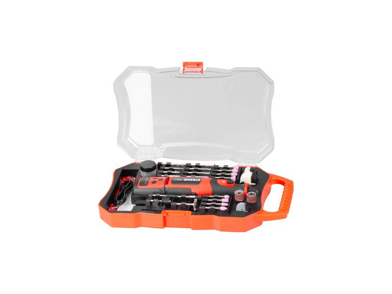 Brúska Strend Pro, mini, priama, vŕtanie a brúsenie, 8 V, 1500 mAh, s príslušenstvom