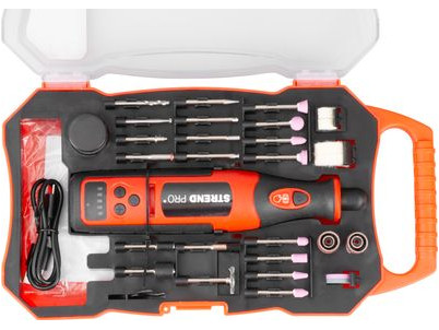 Brúska Strend Pro, mini, priama, vŕtanie a brúsenie, 8 V, 1500 mAh, s príslušenstvom