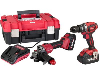 Set Worcraft XCUBE001 ShareSYS Toolbox, skrutkovač CHD-S20LiBA + uhlová brúska CAG-S20LiBS-125 mm, bezuhlíkové, 2x 4.0 Ah akumul