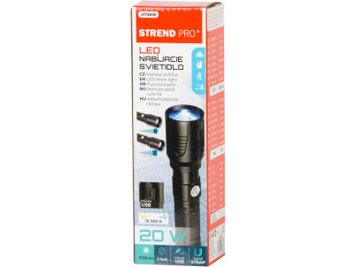 Svietidlo Strend Pro Flashlight LB10208, 1700 lm, AluBody, USB