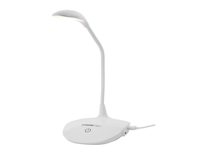 Lampa Strend Pro, stolná, LED, voľba intenzity svetla, USB, 2 W, biela