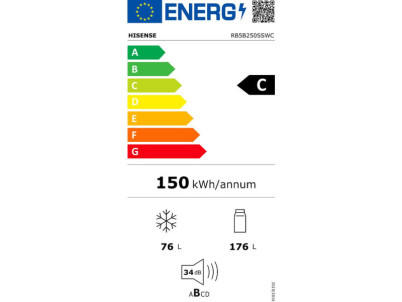 RB5B250SSWC vstavaná chladnička HISENSE