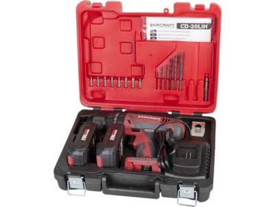 Skrutkovač Worcraft CD-20LiH, 20V, 2x Li-ion 2.0Ah, set
