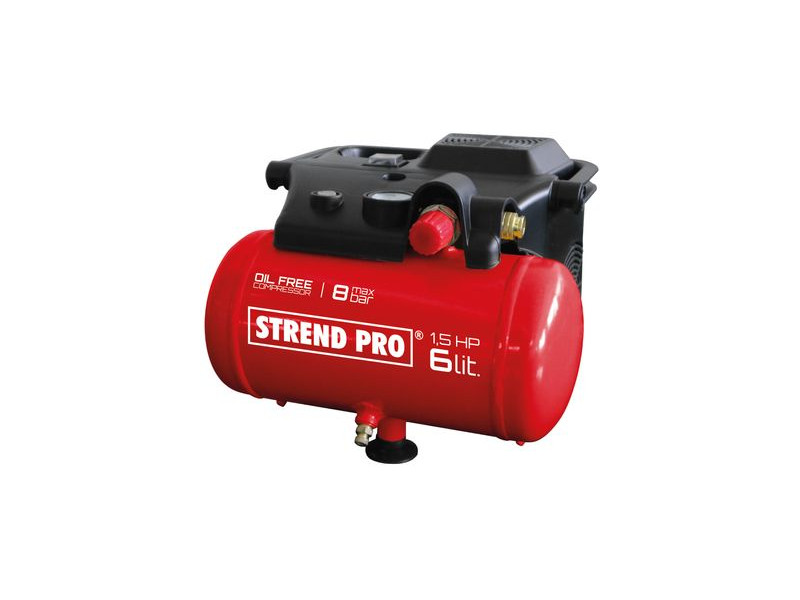 Kompresor Strend Pro BOF1506, bezolejový, 1,1 kW, 6 lit.