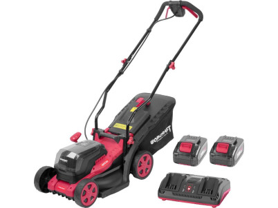Kosačka Worcraft CLM-S40Li ShareSYS, 2x20V, 40V Li-Ion, 340 mm, 35 lit., SET 2x akumulátor + nabíjačka