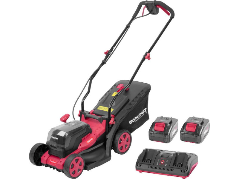 Kosačka Worcraft CLM-S40Li ShareSYS, 2x20V, 40V Li-Ion, 340 mm, 35 lit., SET 2x akumulátor + nabíjačka