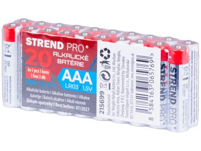Batéria Strend Pro, LR03, 20 ks, AAA tužka