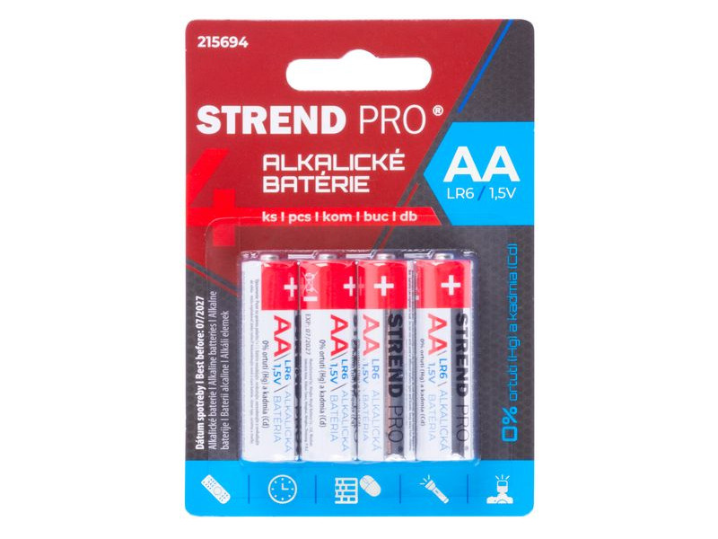Batéria Strend Pro, LR6, 4 ks, AA tužka, blister