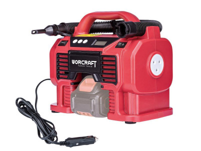 Kompresor Worcraft CAC-S20LiA ShareSYS, 160 Psi/11 Bar, 20V Li-ion, LED svetlo + autozásuvka