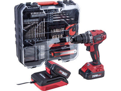 Skrutkovač Worcraft CHD-S20LiBAT ShareSYS 20V, Li-ion, bezuhlíkový, 2x akumulátor 2.0Ah, nabíjačka, set s príslušenstvom 73ks, v