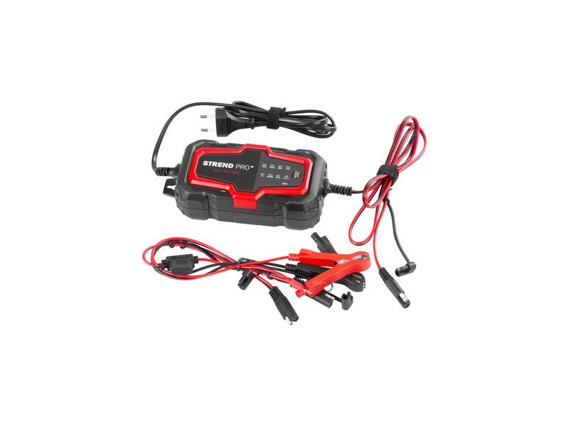 Nabíjačka Strend Pro BD03-Z5.0A-D1, 85W, 5A, 6V/12V, IP65, LED, na autobatérie