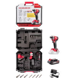 Uťahovák Worcraft CIS-S20LiBM-260 ShareSYS, 20V Li-Ion, rázový, 260Nm, bezuhlíkový, SET 1x akumulátor 2.0 Ah + 1x nabíjačka, v k