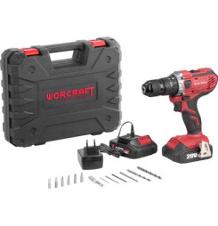 Skrutkovač Worcraft CHD-S20LiWB ShareSYS, 20V, 2x Li-ion 2.0 Ah, bezuhlíkový, SET v kufri