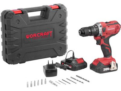 Skrutkovač Worcraft CHD-S20LiWB ShareSYS, 20V, 2x Li-ion 2.0 Ah, bezuhlíkový, SET v kufri