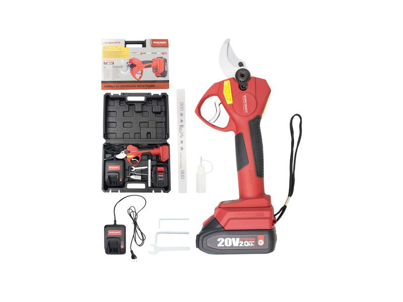 Nožnice Worcraft CSC-S20LiBP ShareSYS, 20V Li-Ion, záhradné, akumulátorové, na konáre, cut.30 mm, 1x 2.0 Ah akumulátor, 1x nabíj