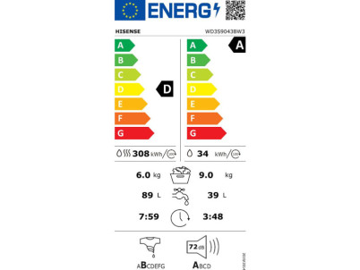 WD3S9043BW3 Práčka so sušičkou HISENSE
