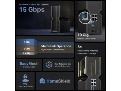 TP-Link Archer BE700 BE15000 Wi-Fi 7 Router