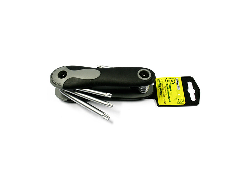 Sada kľúčov Strend Pro HK0208, 8 dielna, Torx, sklápacia, zástrčná