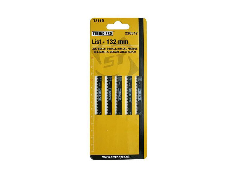 List do priamočiarej píly Strend Pro T311D 132 mm, 6z, na drevo, bal. 5 ks