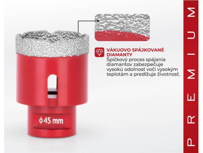 Vyrezávač Strend Pro Premium DCB11, 45 mm, M14, korunka, diamant, professional