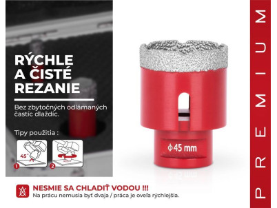 Vyrezávač Strend Pro Premium DCB11, 45 mm, M14, korunka, diamant, professional