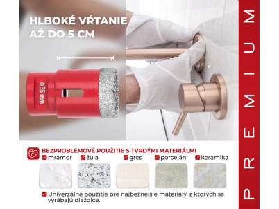 Vyrezávač Strend Pro Premium DCB11, 35 mm, M14, korunka, diamant, professional