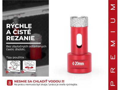 Vyrezávač Strend Pro Premium DCB11, 20 mm, M14, korunka, diamant, professional