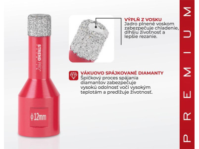 Vyrezávač Strend Pro Premium DCB11, 12 mm, M14, HD, korunka, diamant, professional
