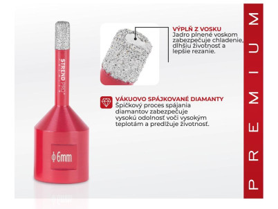 Vyrezávač Strend Pro Premium DCB11, 6 mm, M14, HD, korunka, diamant, professional