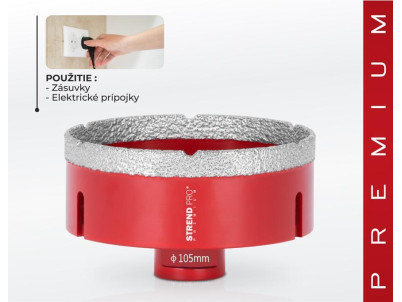 Vyrezávač Strend Pro Premium DCB11, 105 mm, M14, korunka, diamant, professional