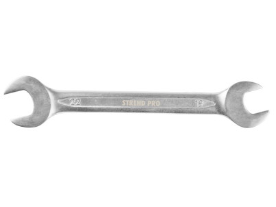 Kľúč Strend Pro 3113 19x22 mm, vidlicový, obojstranný, Cr-V