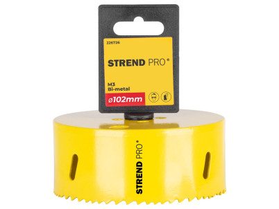 Vyrezávač Strend Pro BHS44, 102 mm, M3 Bi-metal, korunka do kovu, pílový