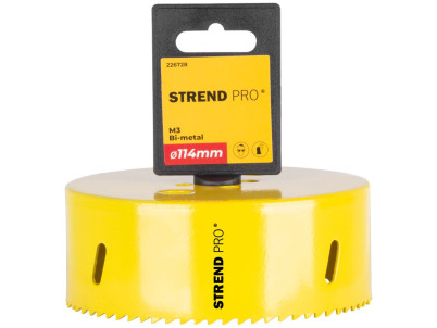 Vyrezávač Strend Pro BHS44, 114 mm, M3 Bi-metal, korunka do kovu, pílový