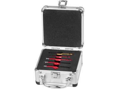 Sada vyrezávačov Strend Pro Premium, 6-8-10-12 mm, HEX, 6 mm vrták do skla diamant, korunky, professional