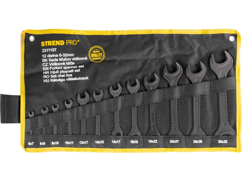 Sada kľúčov Strend Pro HR34184 vidlicové, 12 dielna, DIN895, 6-32 mm