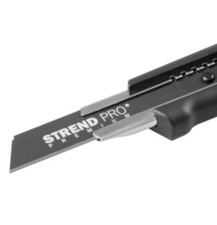 Nôž Strend Pro Premium FD781, BlackMatt, SoftTouch, 18 mm, odlamovací, + 10 ks čepelí, set