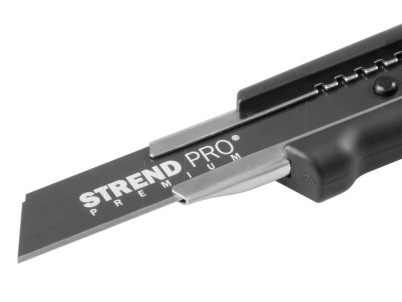 Nôž Strend Pro Premium FD781, BlackMatt, SoftTouch, 18 mm, odlamovací, + 10 ks čepelí, set