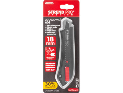Nôž Strend Pro Premium FD782, BlackMatt, SoftTouch, 18 mm, odlamovací