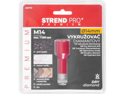 Vyrezávač Strend Pro Premium DCB11, 14 mm, M14, HD, korunka, diamant, professional