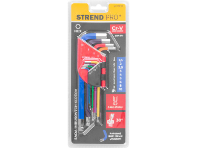 Sada kľúčov Strend Pro, 9 dielna, Hex, Cr-V, Imbus