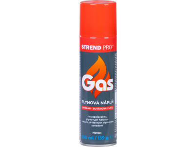 Plyn Strend Pro, Propán-Bután, kartuš 139 g, 250 ml, na plnenie, do zapaľovačov, Sellbox