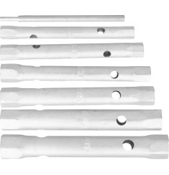 Kľúč Strend Pro, 6x7-16x17 mm, trúbkový, obojstranný, Zn, set 6 ks