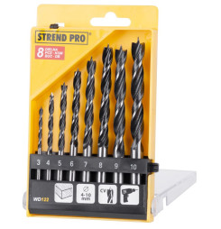 Sada vrtákov Strend Pro WD122, 8 dielna, 3-10 mm, Wood, do dreva