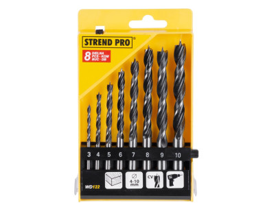 Sada vrtákov Strend Pro WD122, 8 dielna, 3-10 mm, Wood, do dreva